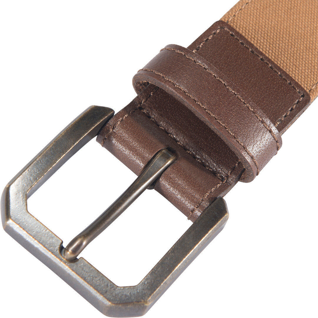Side view of Carhartt Canvas Duck Belt, brown, Size 40 for Men