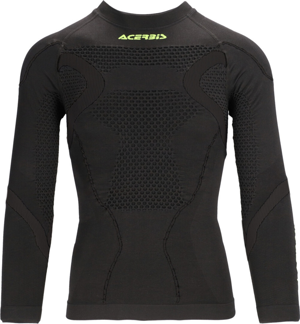 Side view of Acerbis X-Body Winter 2.0 Long Sleeve Functional Shirt, black-yellow, Size 2XL for Men