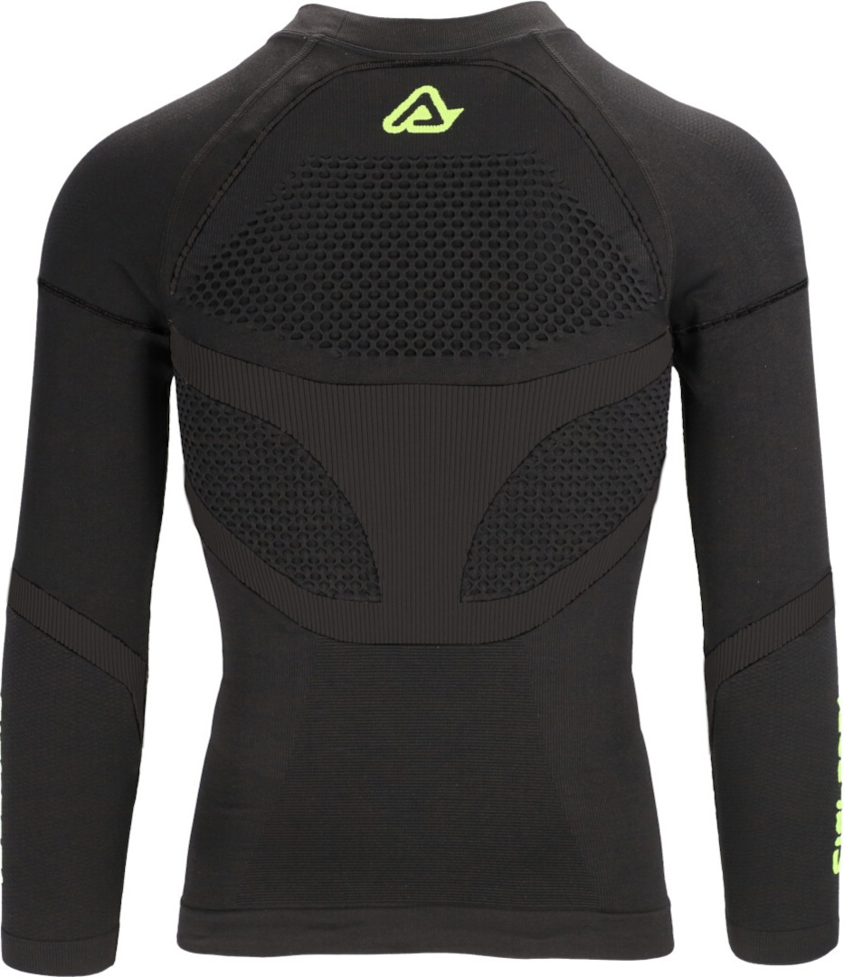 Side view of Acerbis X-Body Winter 2.0 Long Sleeve Functional Shirt, black-yellow, Size 2XL for Men
