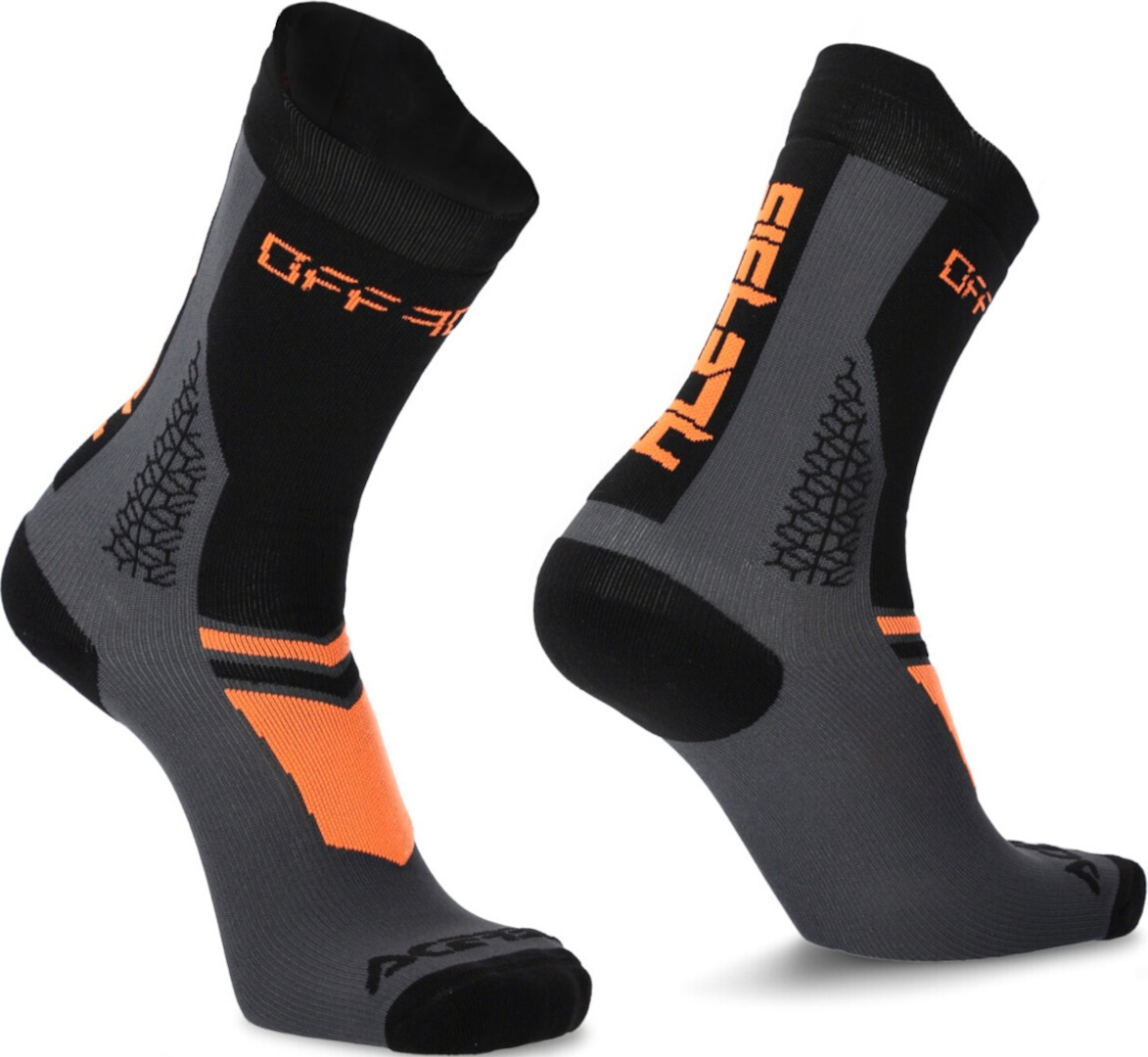 Acerbis MTB Track Cycling Socks, black-orange, Size S M for Men-image-1111771337