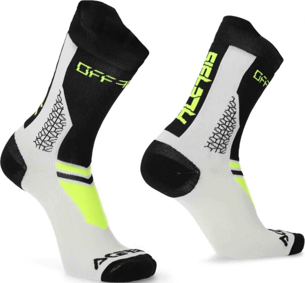 Acerbis MTB Track Cycling Socks, black-yellow, Size L XL for Men-image-1111780141