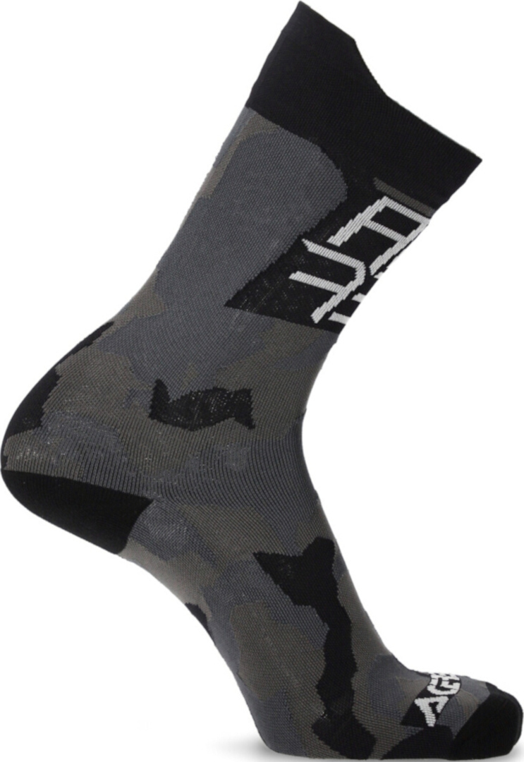 Side view of Acerbis MTB Track Logo Cycling Socks, black-grey, Size S M for Men