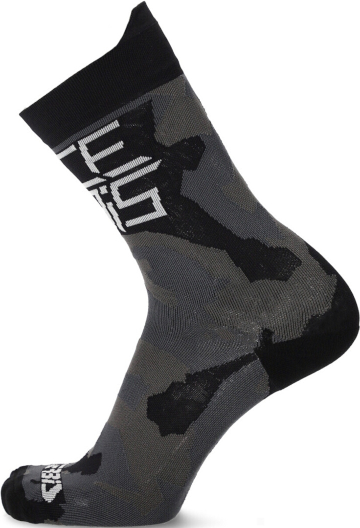 Side view of Acerbis MTB Track Logo Cycling Socks, black-grey, Size S M for Men