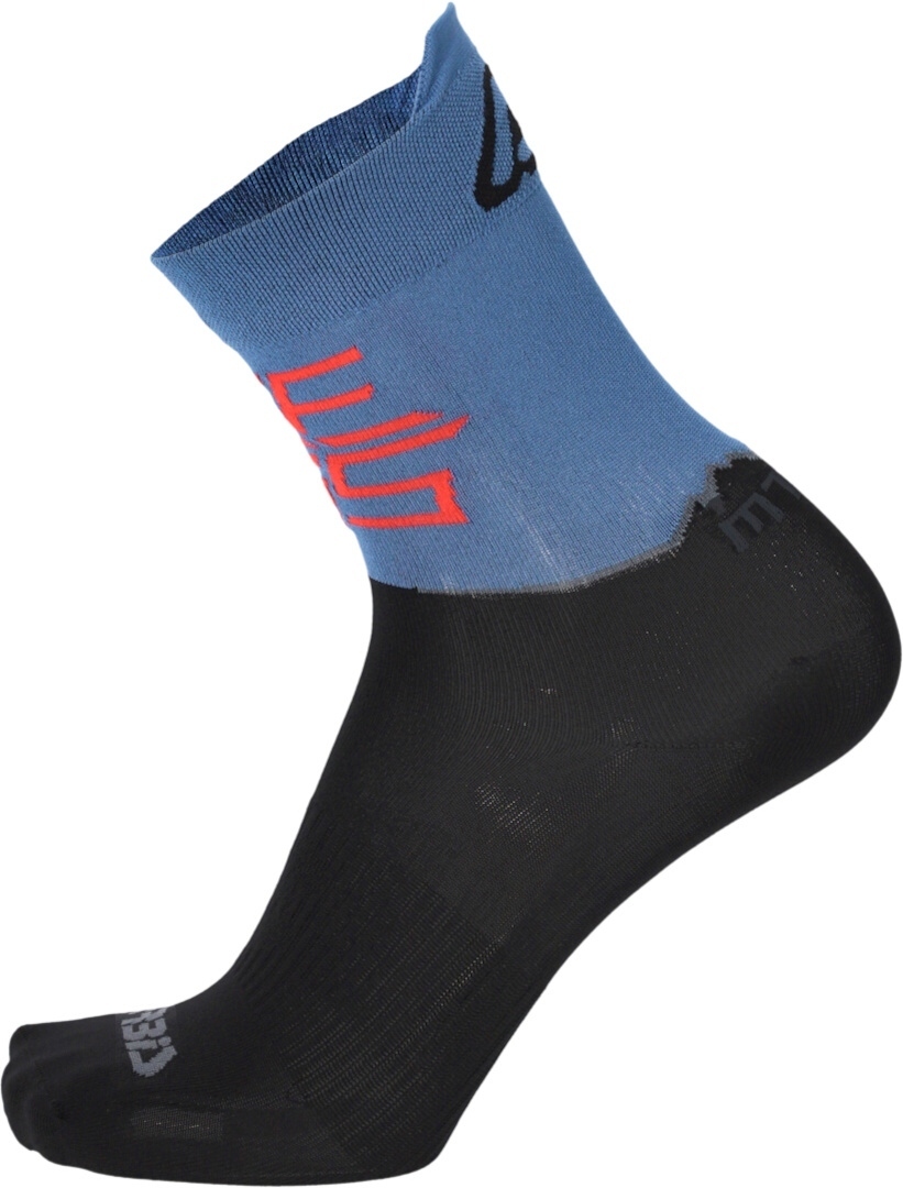 Side view of Acerbis MTB Light Bicycle Socks, black-blue, Size S M for Men
