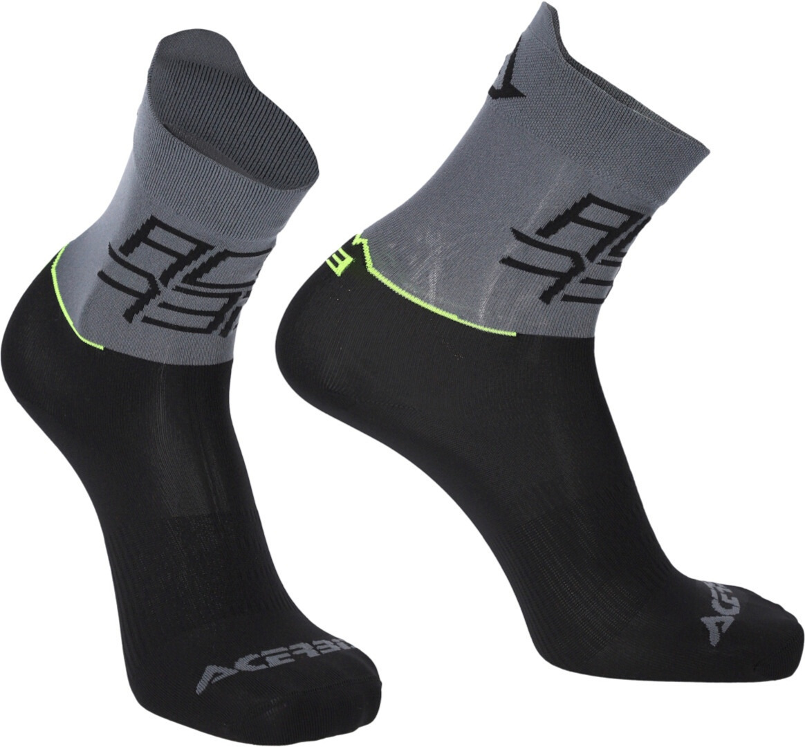 Acerbis MTB Light Bicycle Socks, grey-yellow, Size S M for Men-image-1383460510