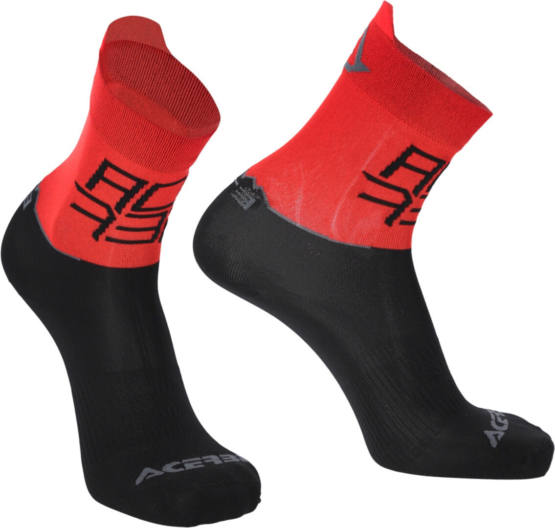 Acerbis MTB Light Bicycle Socks, black-red, Size 2XL for Men-image-1383459946
