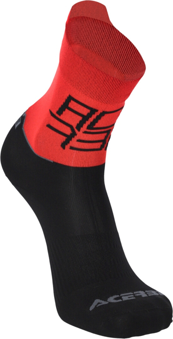 Side view of Acerbis MTB Light Bicycle Socks, black-red, Size S M for Men