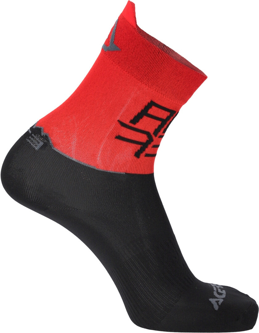 Side view of Acerbis MTB Light Bicycle Socks, black-red, Size S M for Men