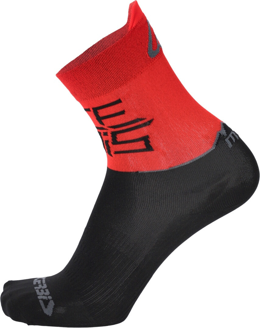 Side view of Acerbis MTB Light Bicycle Socks, black-red, Size S M for Men