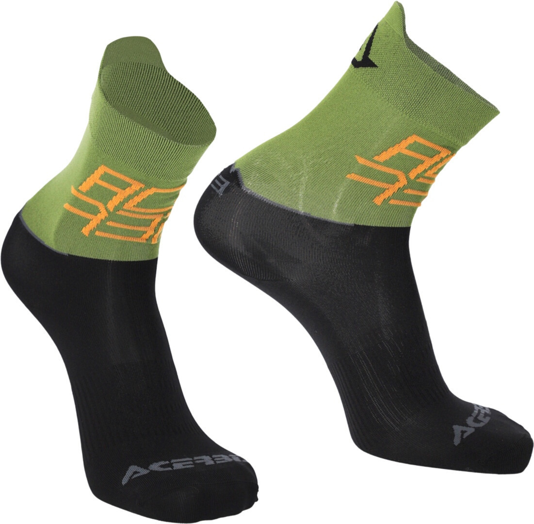 Acerbis MTB Light Bicycle Socks, black-green, Size 2XL for Men-image-1383459960