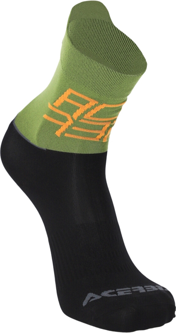 Side view of Acerbis MTB Light Bicycle Socks, black-green, Size 2XL for Men