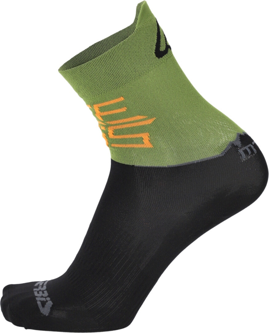Side view of Acerbis MTB Light Bicycle Socks, black-green, Size 2XL for Men