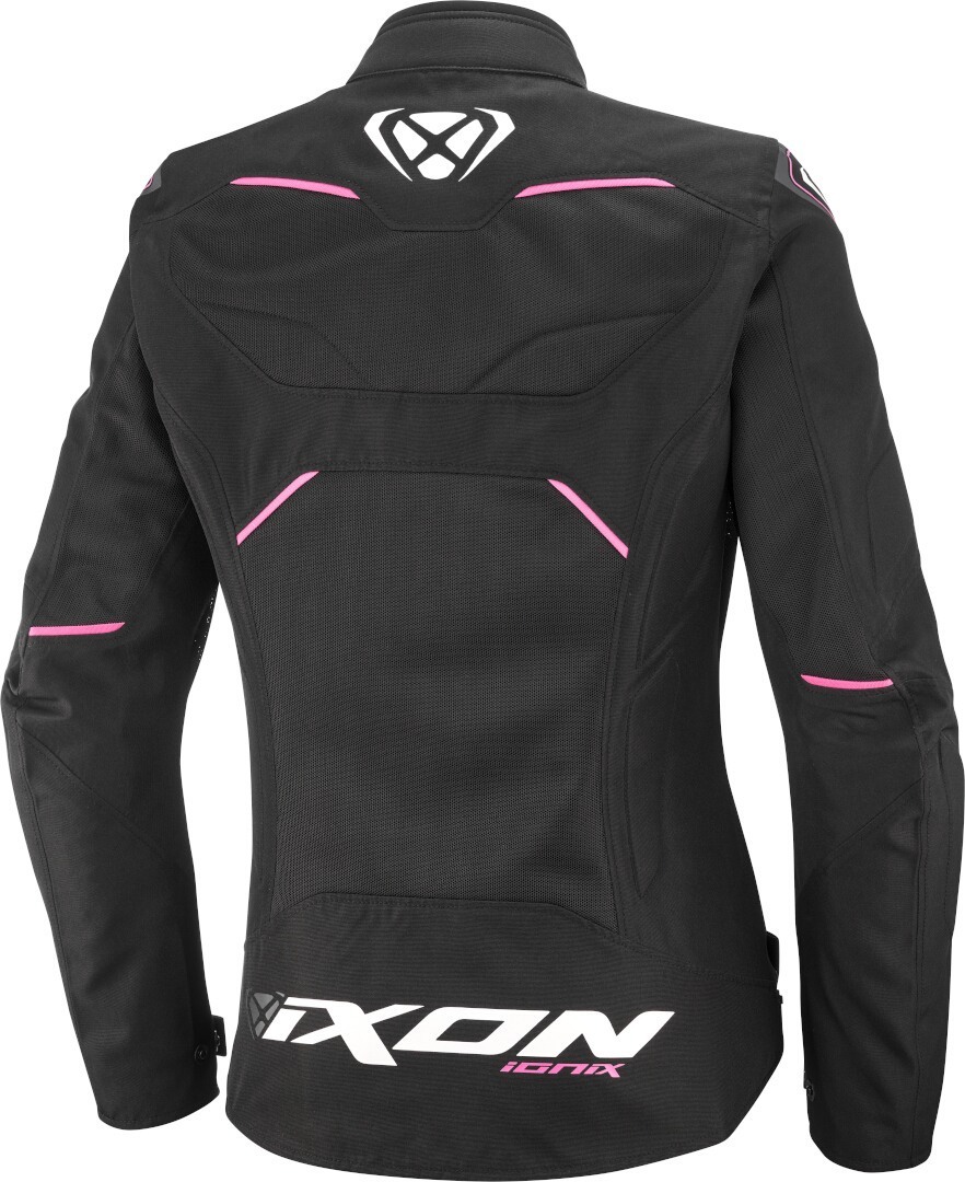 Photos - Motorcycle Clothing IXON Ionix Ladies Motorcycle Textile Jacket, black-pink, Size XL for Women 
