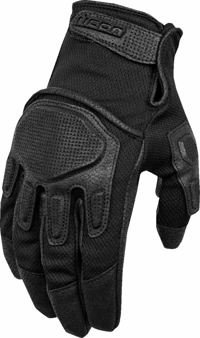 Icon Punchup Motocycle Gloves, black, Size 2XL for Men-image-953960480