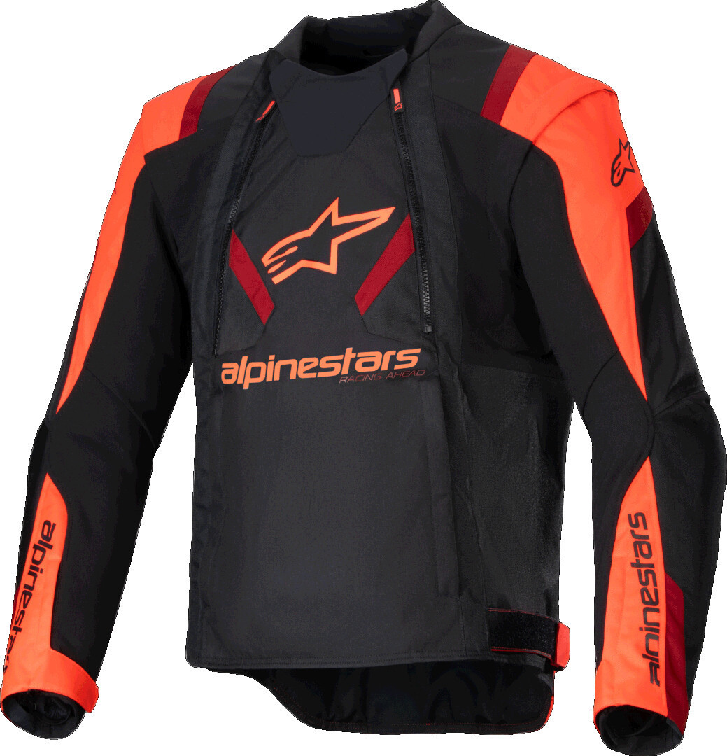 Alpinestars T-Stunt Air Мотоциклетная текстильная куртка Черный/неоново-красный XL 