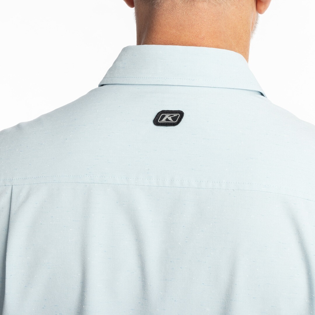 Side view of Klim Colter Bay Stretch Shirt, blue, Size L for Men
