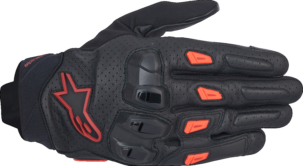 Alpinestars Sp X 7 перфорированные мотоциклетные перчатки чёрный/неоново-красный M 
