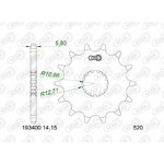 AFAM Framdrev Standard i stål 193400 - 520