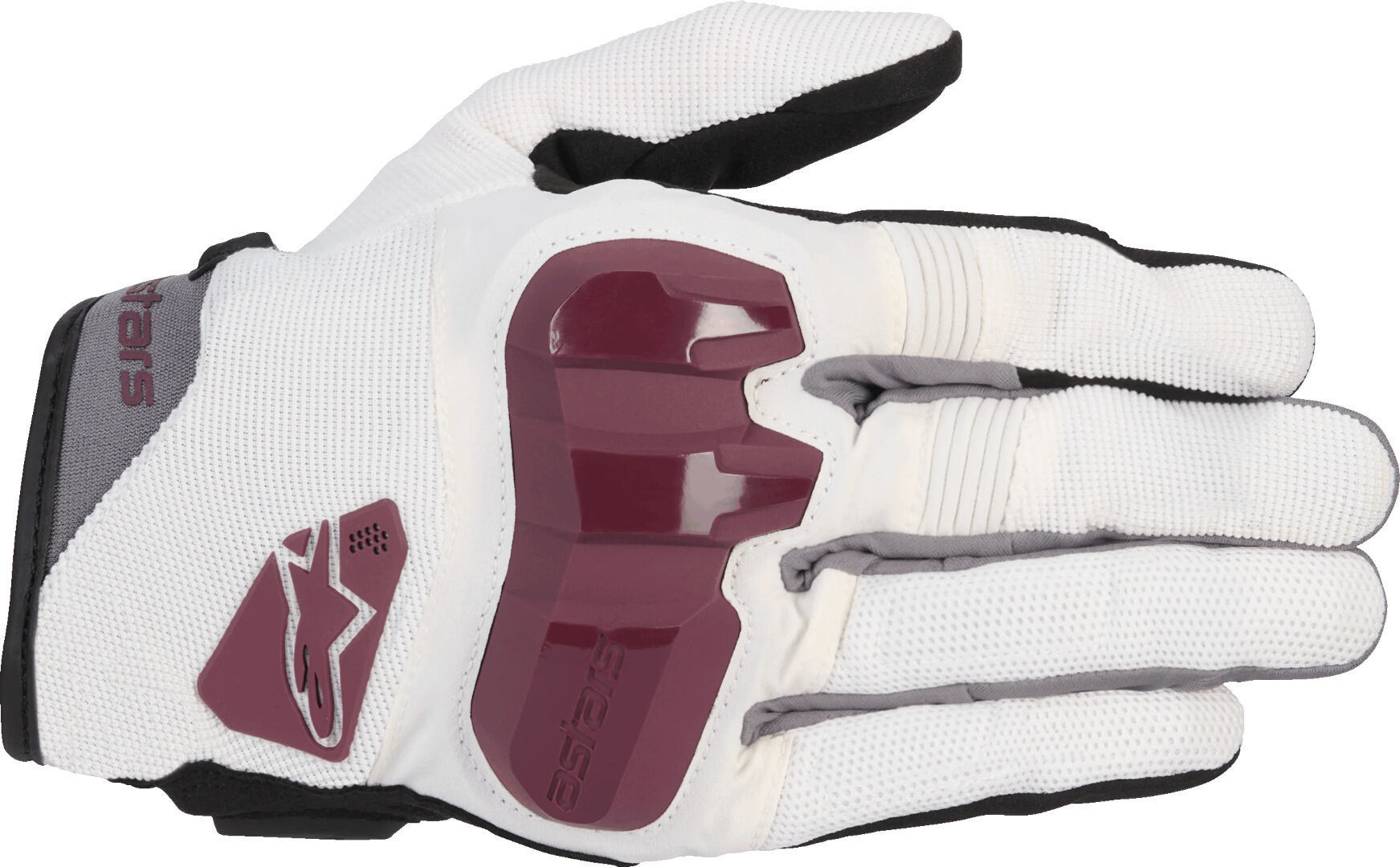 Alpinestars Women's White Red Chrome Motorcycle Gloves, White-Red, For Extra Large