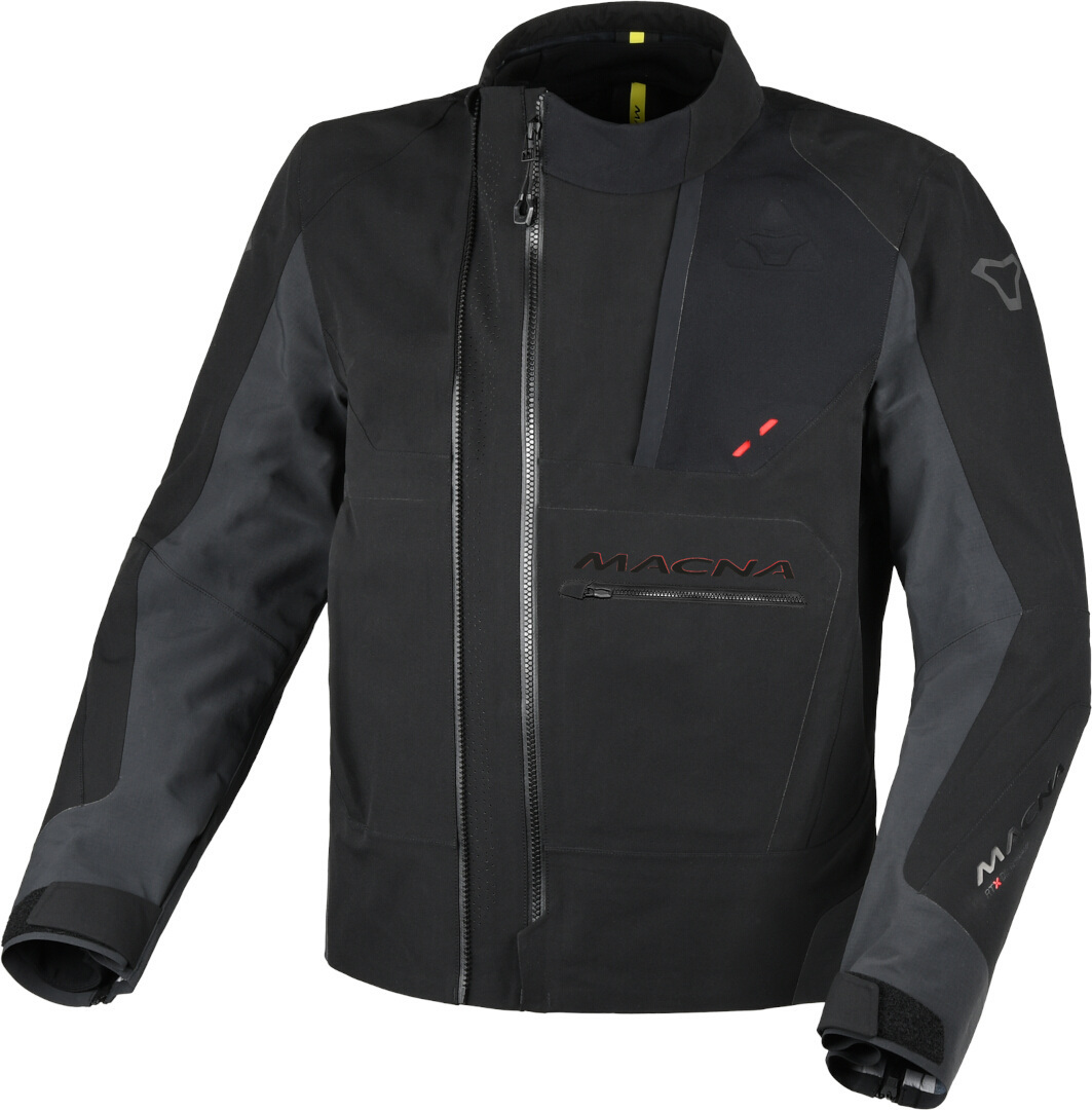 Side view of Macna Corvit waterproof Motorcycle Textile Jacket, black, Size 2XL for Men