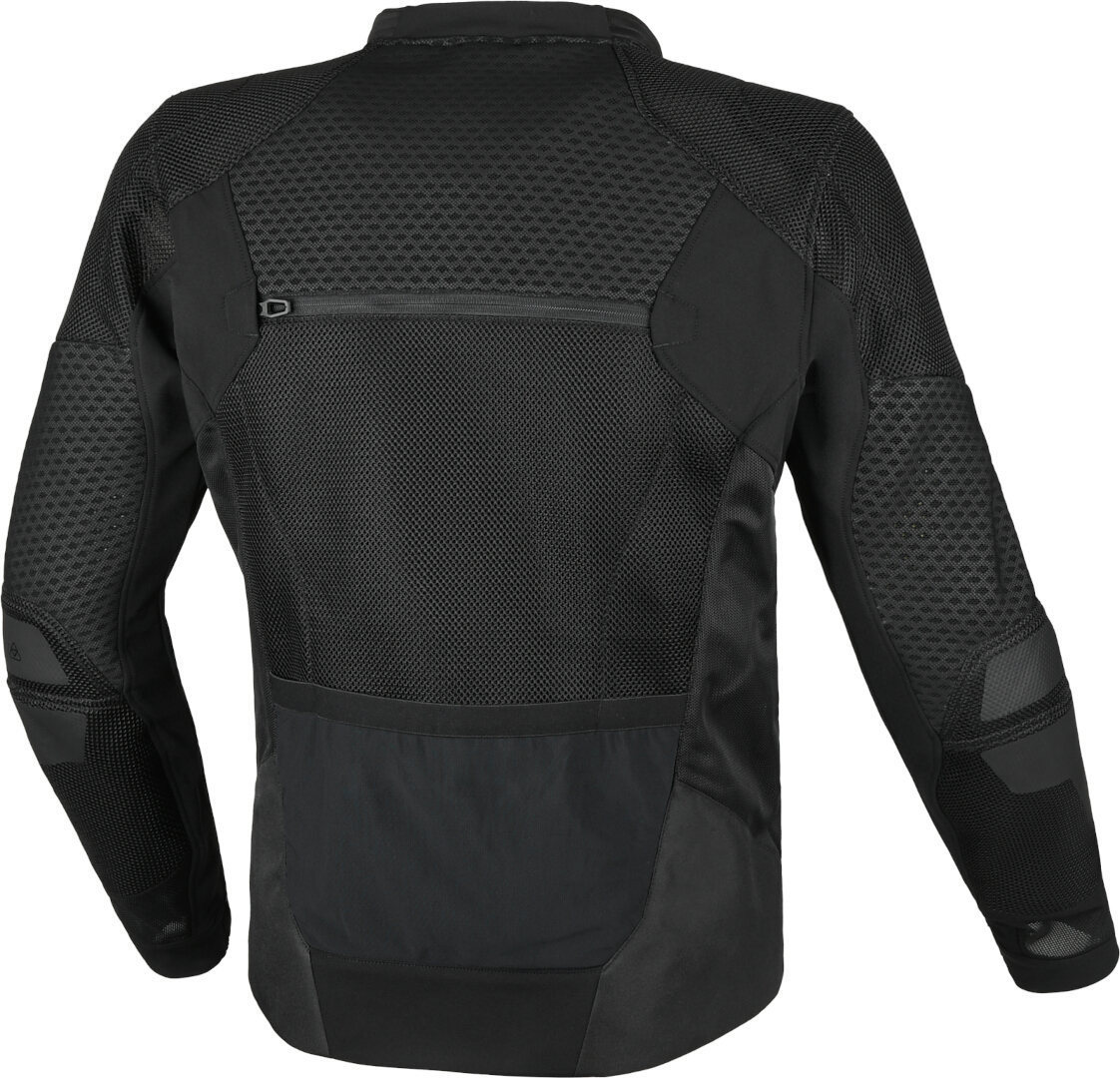 Side view of Macna Corvit waterproof Motorcycle Textile Jacket, black, Size 2XL for Men