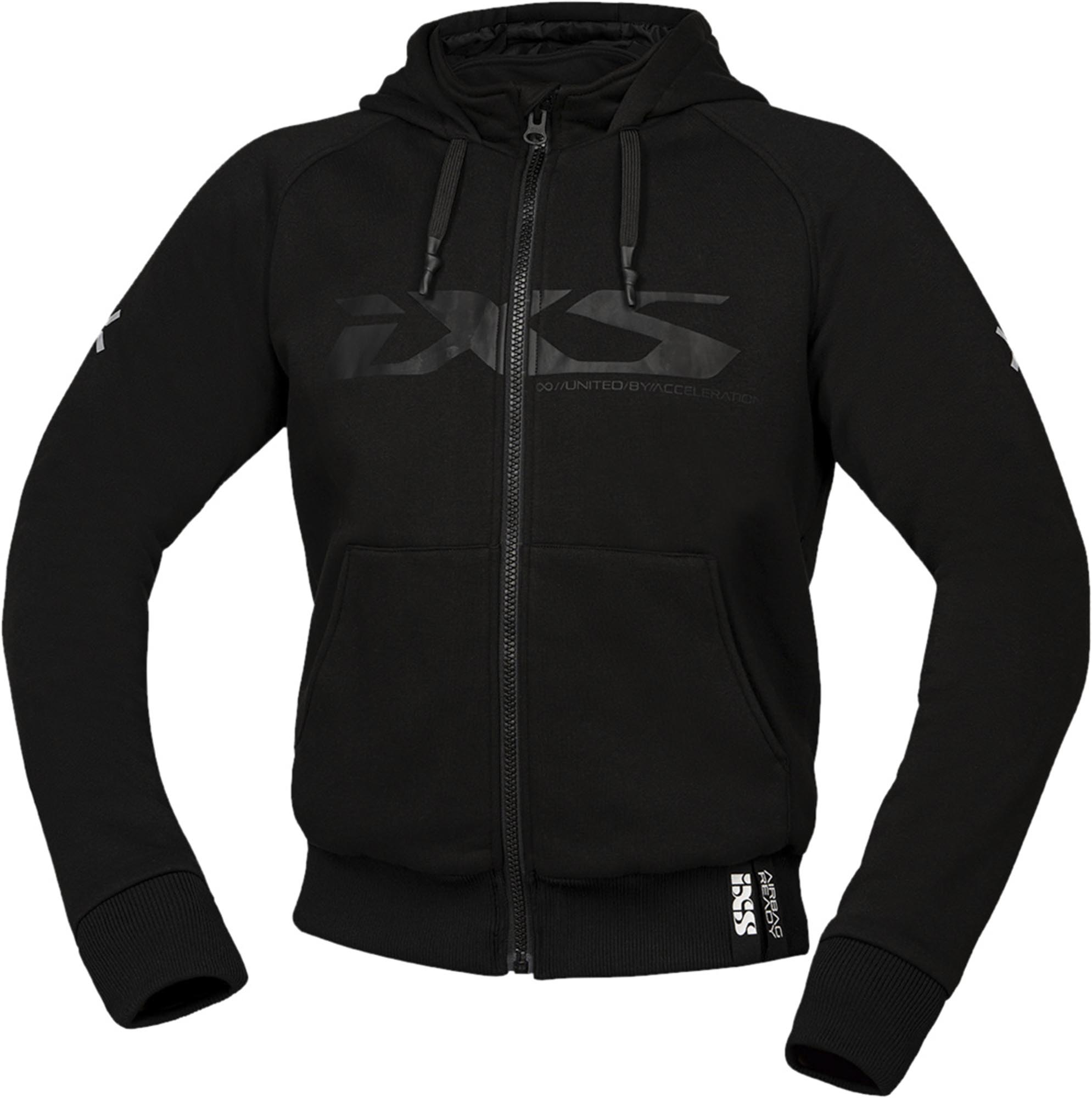 Ixs Rapid 1.0 Motorcycle Zip Hoodie, Black, Size Xl For Men