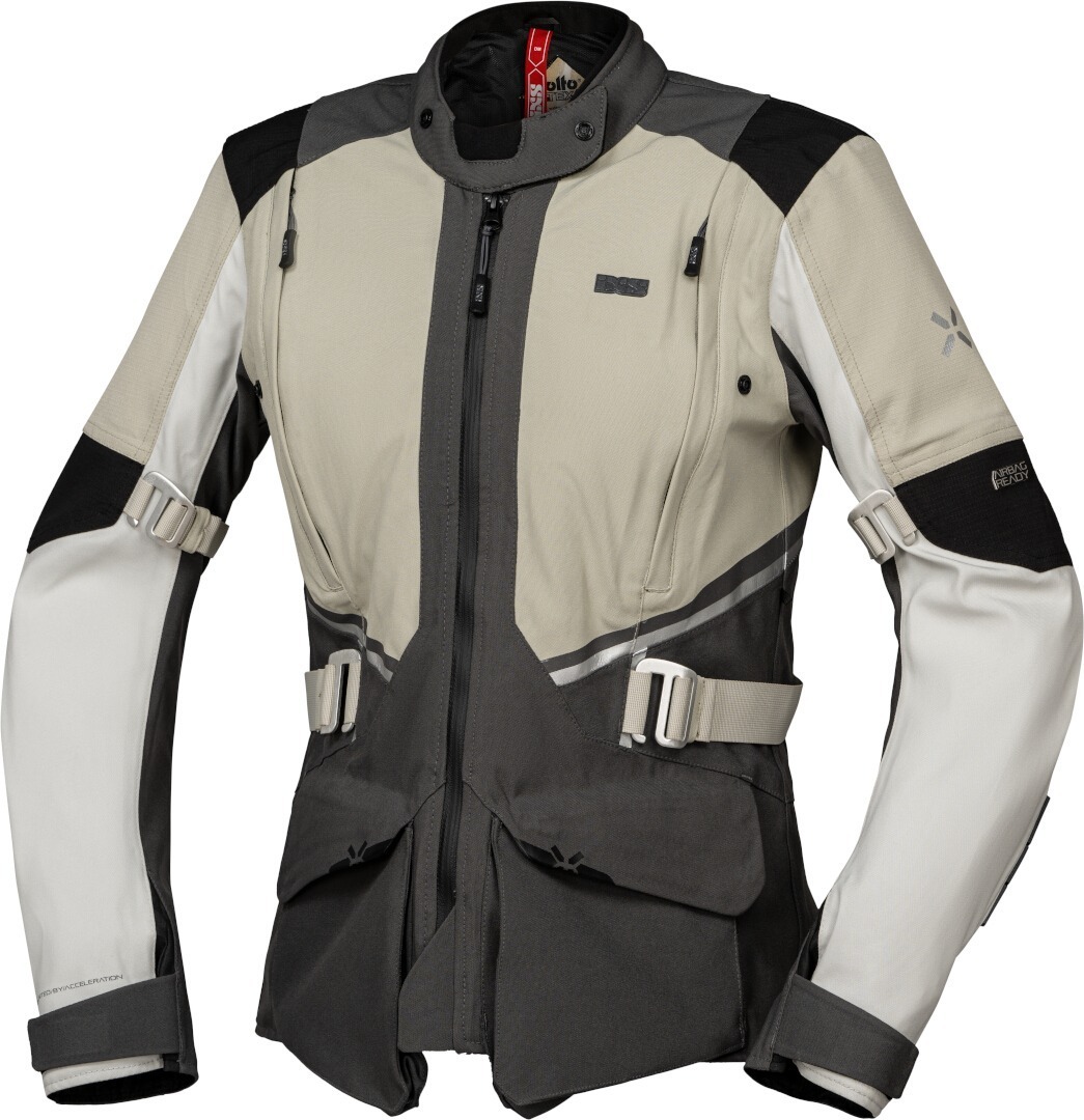 Ixs Tourster-Stx 1.0 Waterproof Ladies Motorcycle Textile Jacket, Grey, Size S For Women