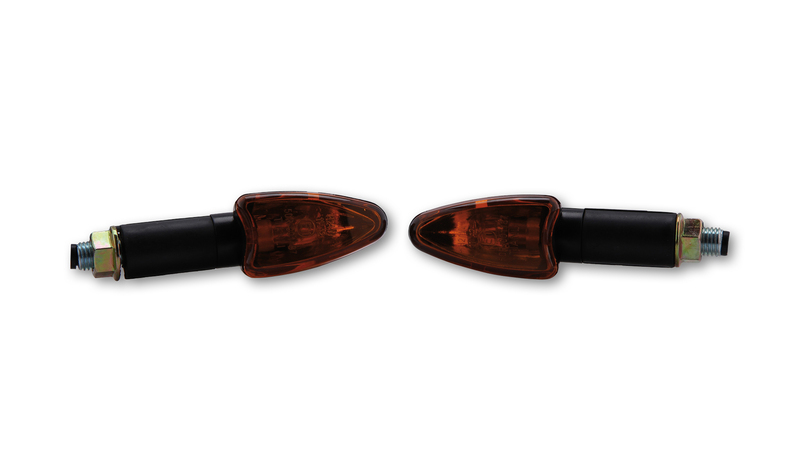 HIGHSIDER Smart Arrow Bulb Mini Blinkerkörper Schwarz / Linse Orange (Paar), Vorne & Hinten