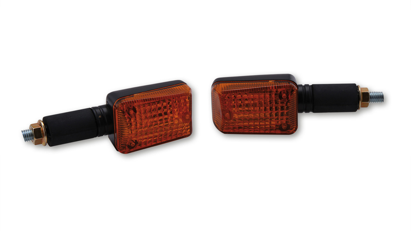 HIGHSIDER Smart Mini Bulb Indikator Hus Sort / Linse Orange (Par), For og Bagpå