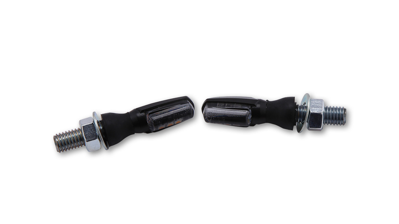 HIGHSIDER Smart Spark LED Indicator Body Black / Lens Smoked (Pair), Front & Rear