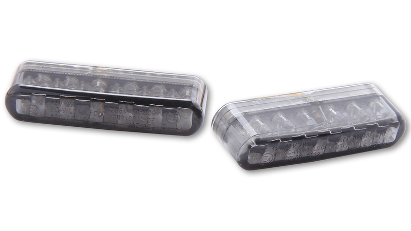 HIGHSIDER Clignotant LED embout de guidon smart Shorty homologué - verre fumé - la paire