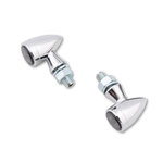 HIGHSIDER 스마트 16 총알 LED 표시기 본체 크롬 / 렌즈 스모크 (쌍), 전면 및 후면