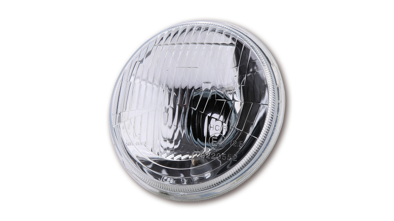 HIGHSIDER Insert de phare H4 smart - 5 3/4 pouces - verre gaufré - avec feux de position - homologué E - - à l'unité