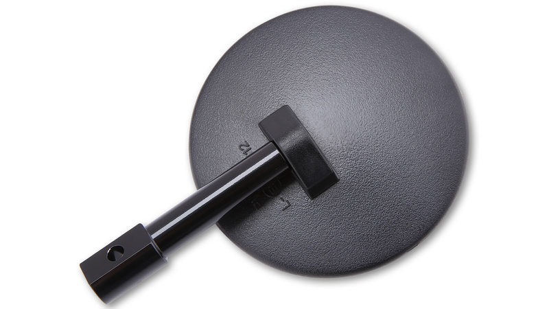 Side view of HIGHSIDER smart Bar End Mirror SuperBike Black (Pair)