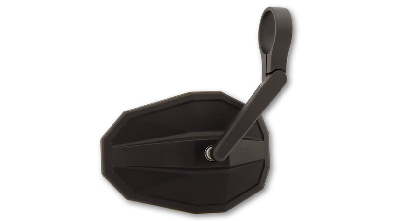 HIGHSIDER smart Espejo de extremo de barra recto negro corto (1 pieza)