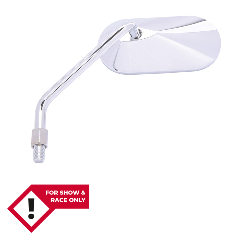 HIGHSIDER Rétroviseur sur guidon smart Agila ovale - côté gauche - non homologué E - chromé, noir