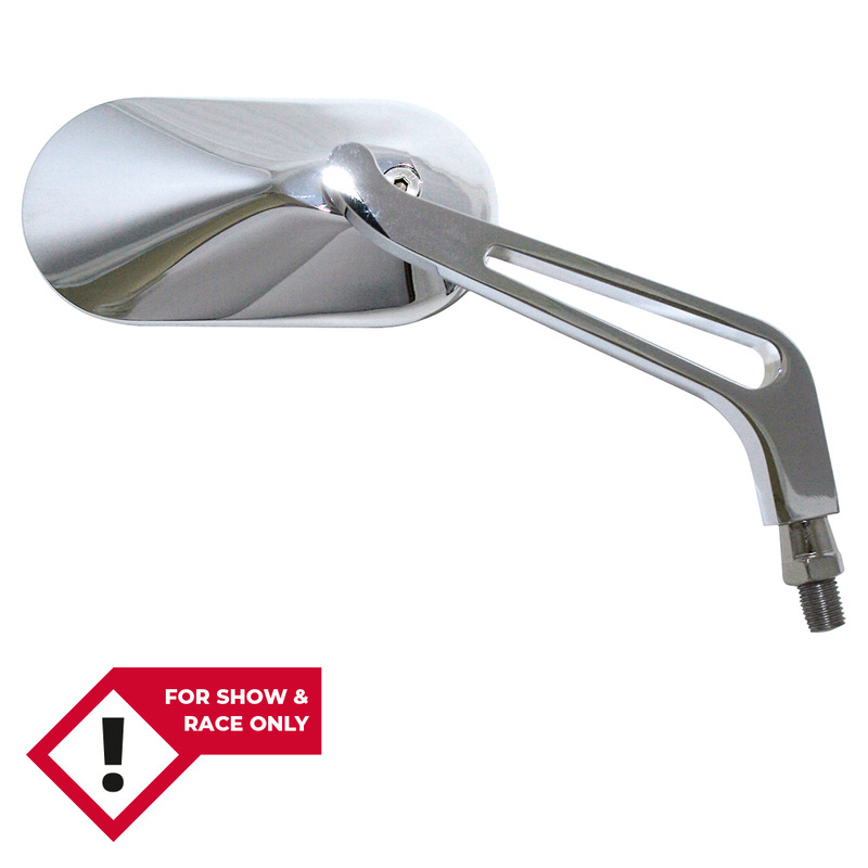HIGHSIDER Rétroviseur de guidon smart ovale - chrome, noir