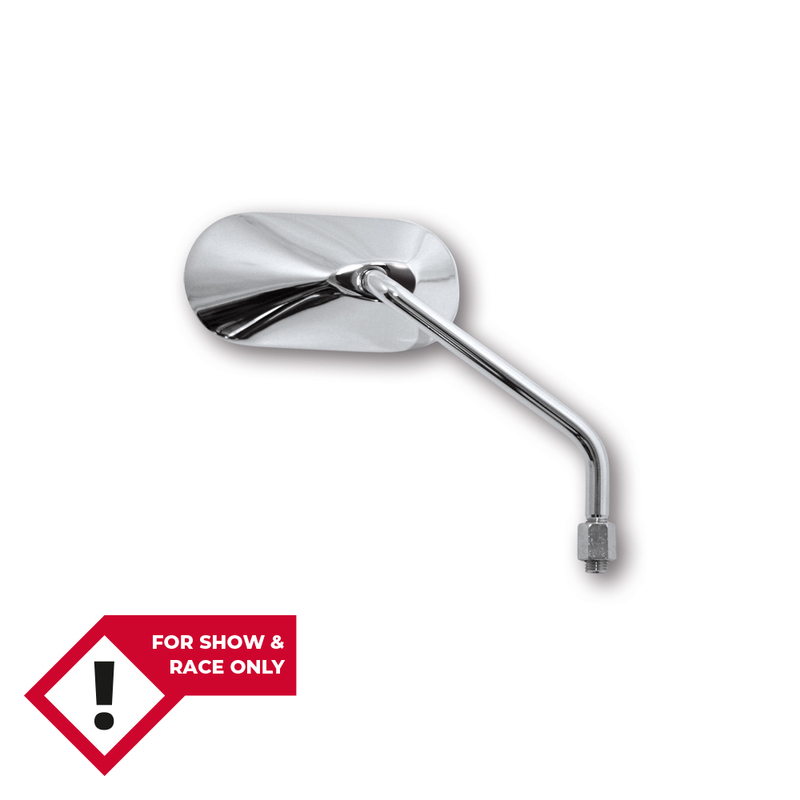 HIGHSIDER Rétroviseur sur guidon smart Agila ovale - côté droit - non homologué E - chromé, noir