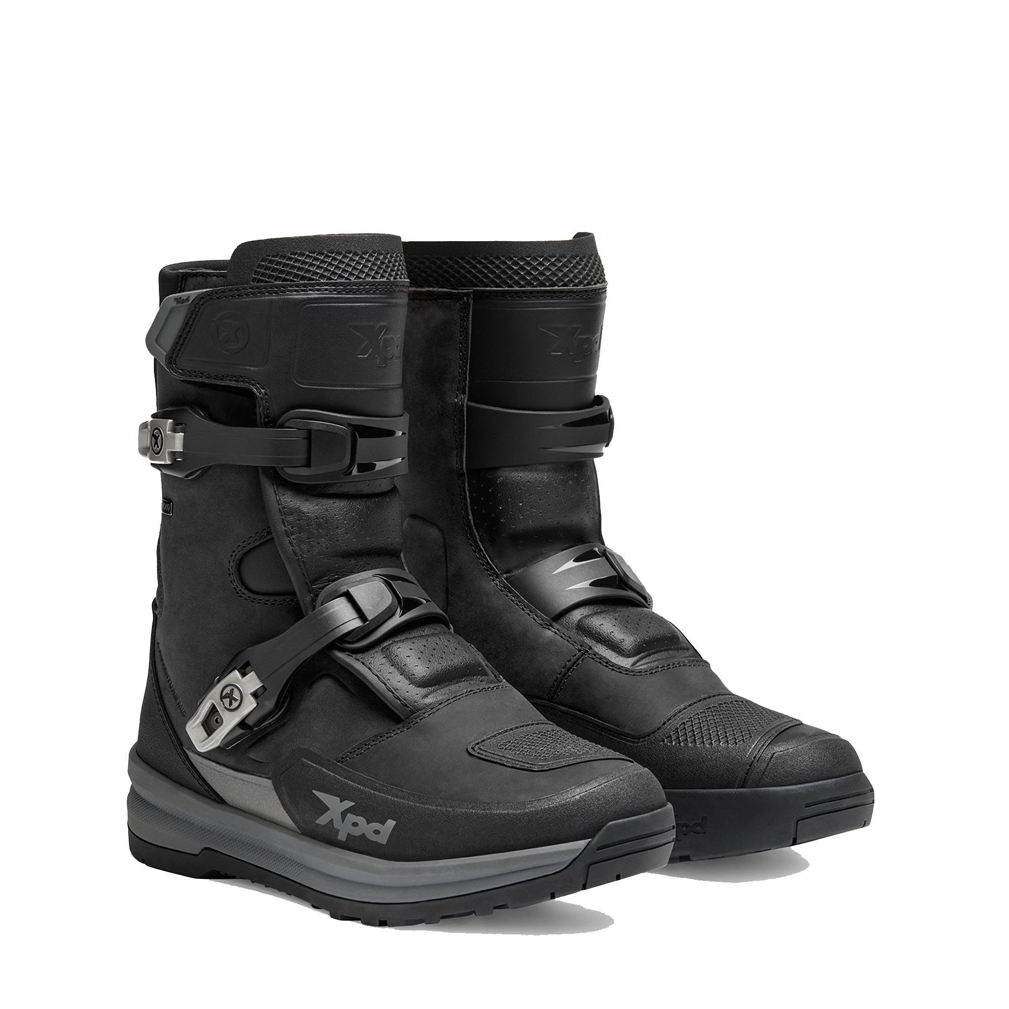 Xpd X-Adventure Mid H2Out Waterproof Motorcycle Boots, Black, Size 41 For Men