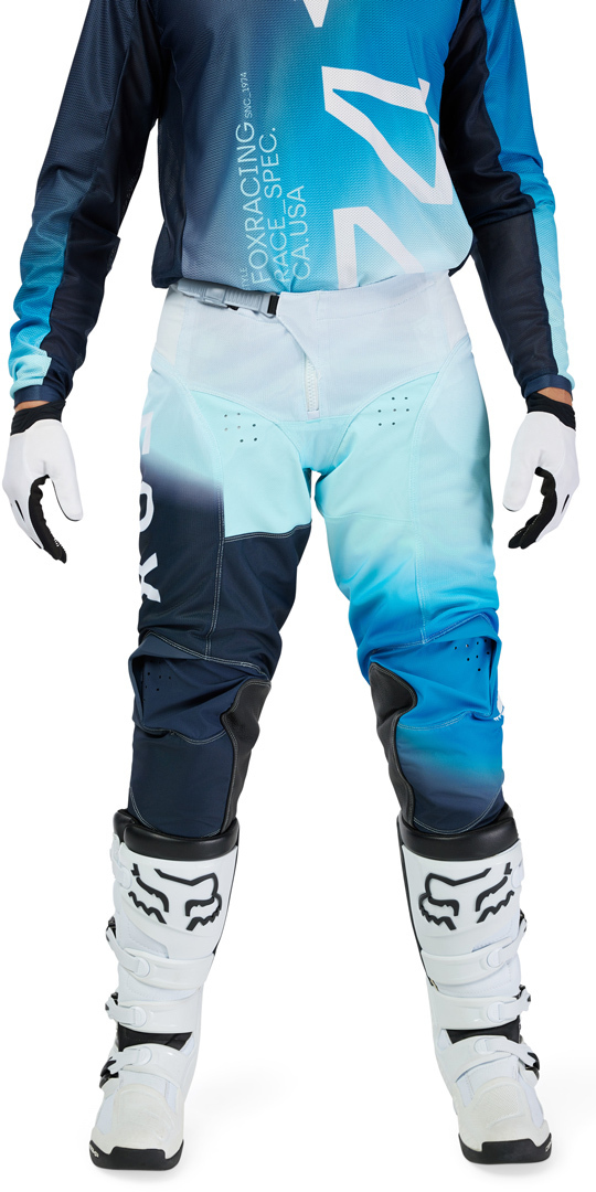 Side view of FOX 180 Air Haze Motocross Pants, blue, Size 34 for Men