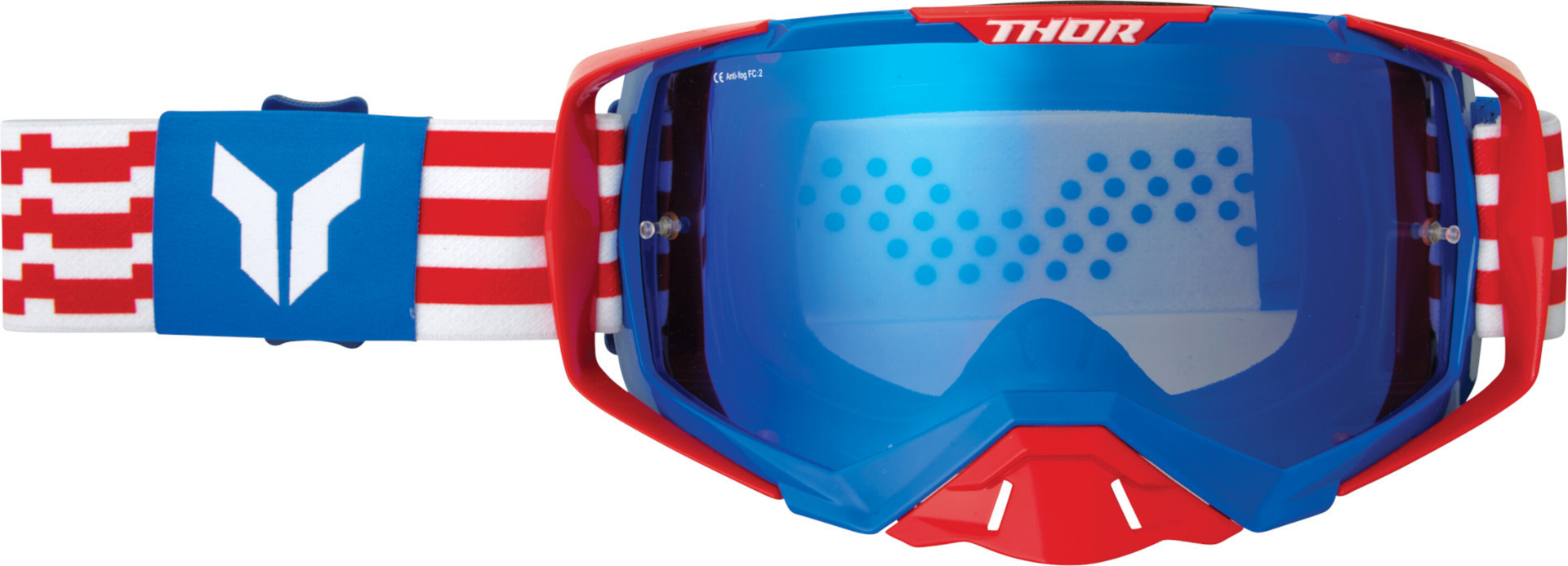 Thor Activate Patriot Motocross Goggles, white-red-blue for Women-image-546483354