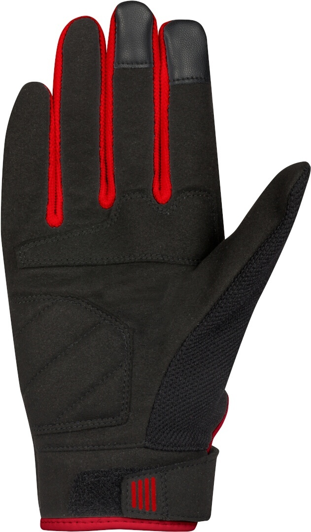 Side view of Bering Breeze Mesh Motorcycle Gloves, black-red, Size 2XL for Men