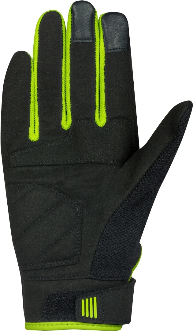 Side view of Bering Breeze Mesh Motorcycle Gloves, black-yellow, Size M for Men