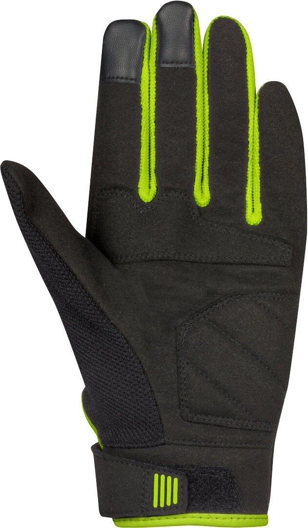 Side view of Bering Breeze Mesh Motorcycle Gloves, black-yellow, Size M for Men