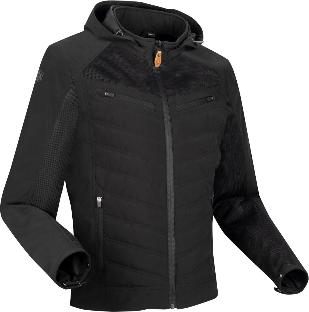 Segura Natcho Vented Softshell Mesh Motorcycle Textile Jacket, black-grey, Size XL for Men-image-948059835