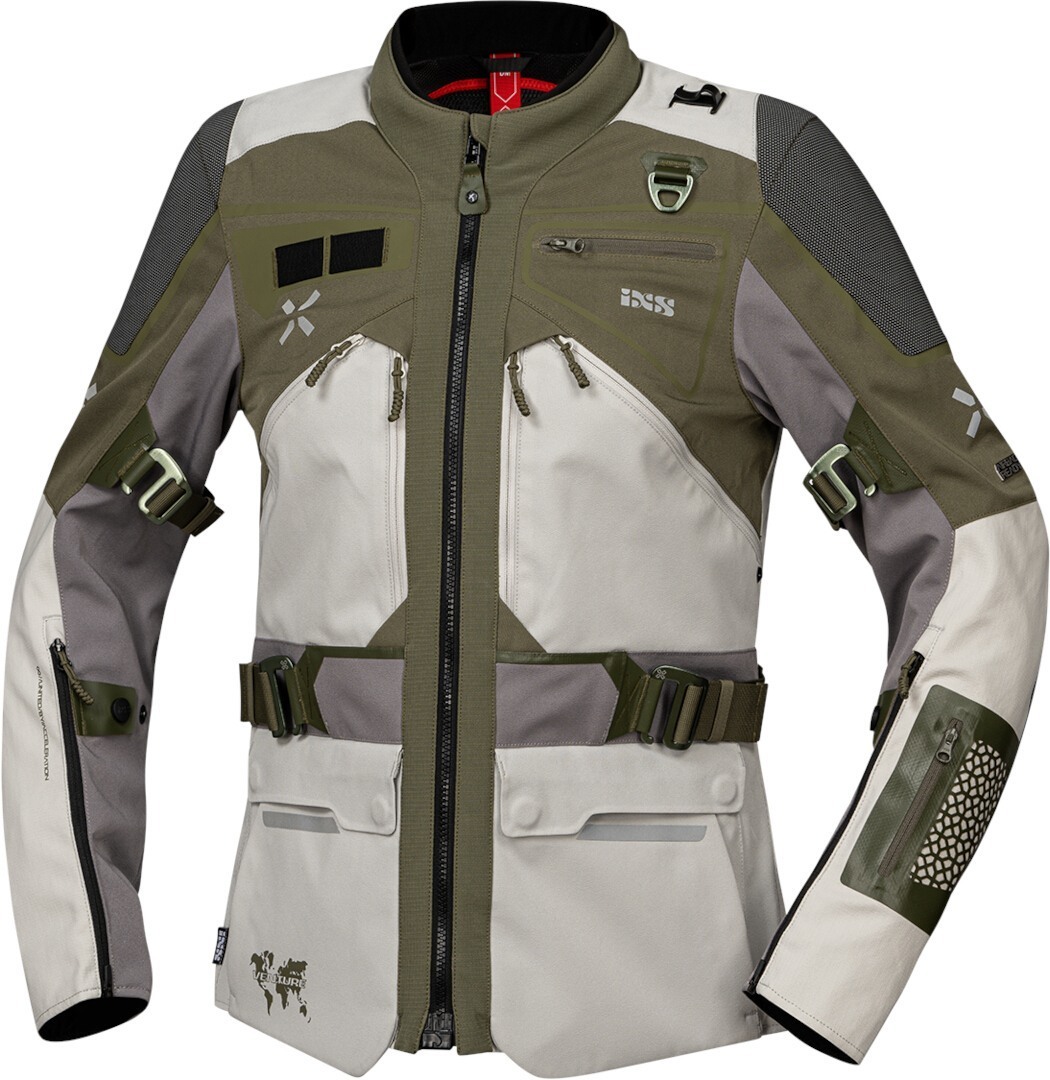 Ixs Venture-Air 1.0 Ladies Motorcycle Textile Jacket, Grey-Green, Size S For Women