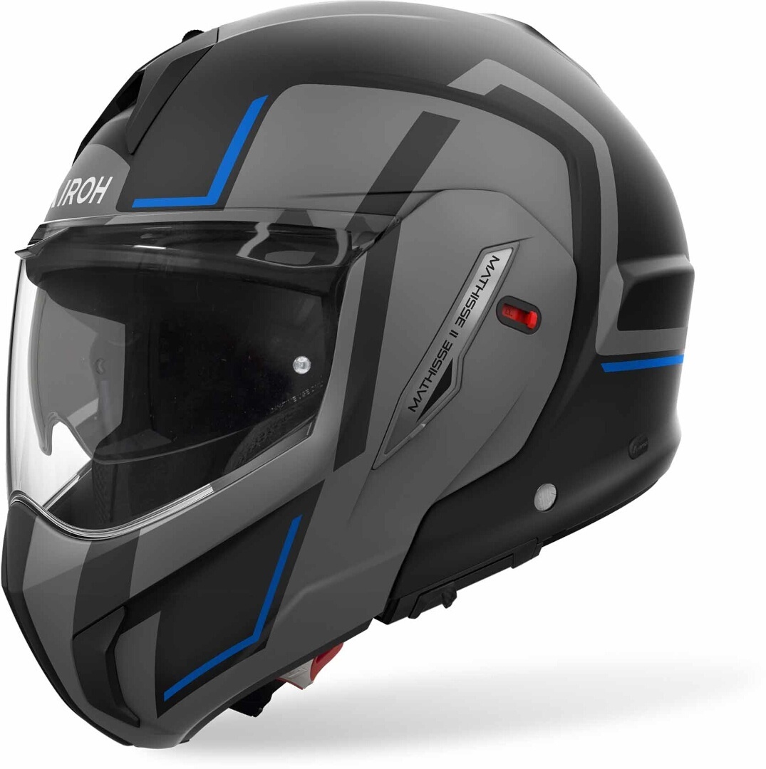 Airoh Men's Black Grey Blue Mathisse Ii Genius Helmet, Black-Grey-Blue, Size Xs For
