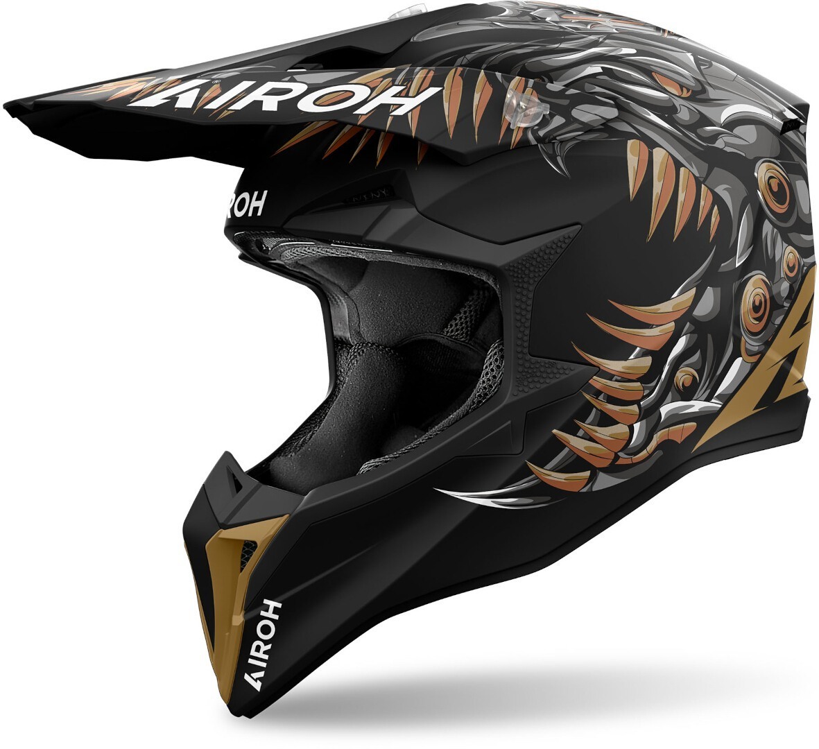 Airoh Men's Multicolored Wraaap Cyborg Motocross Helmet, Size Xs For