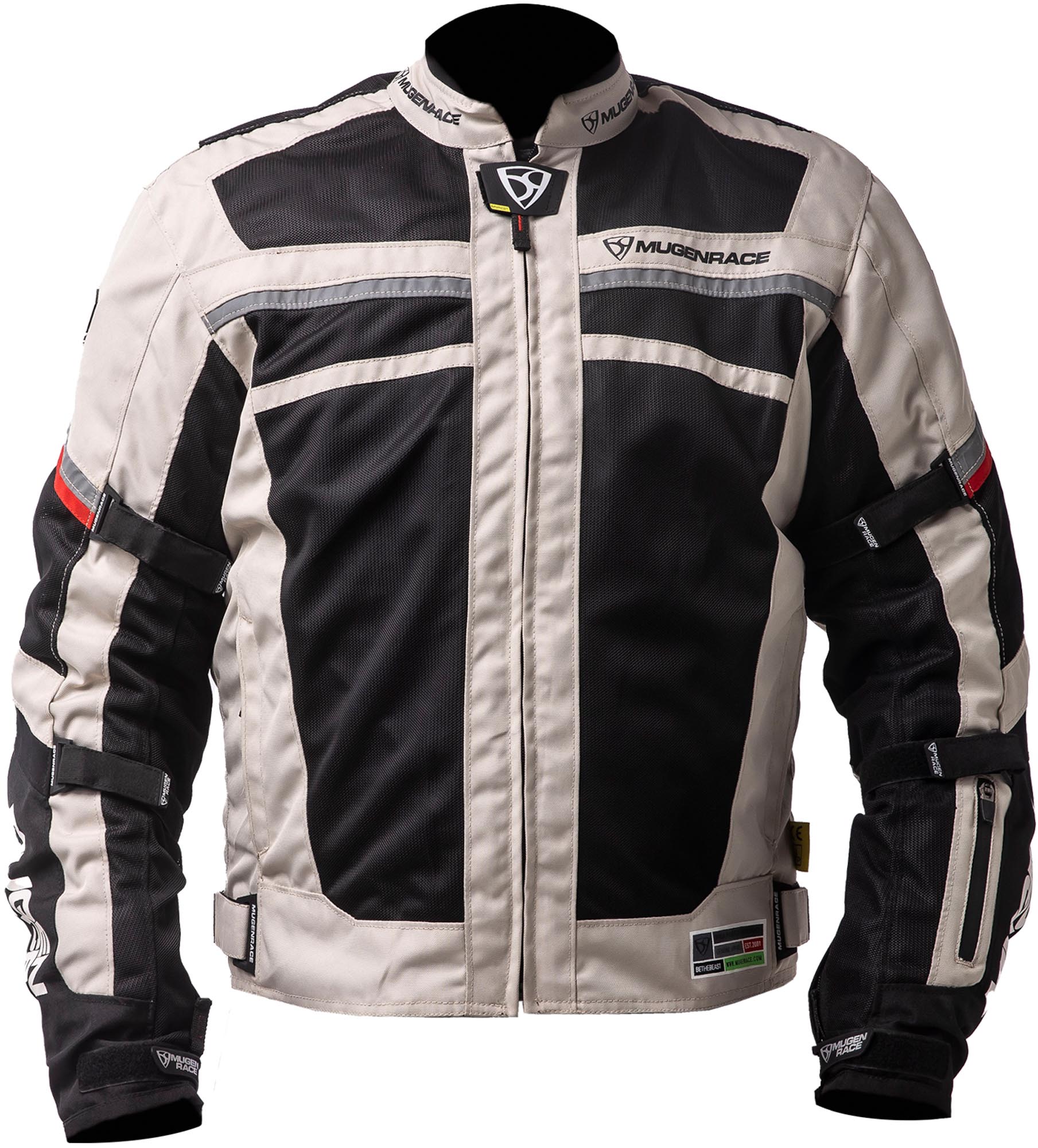 MUGENRACE A-Ttraversare Veste textile de moto imperméable, noir-gris, taille 4XL pour Hommes