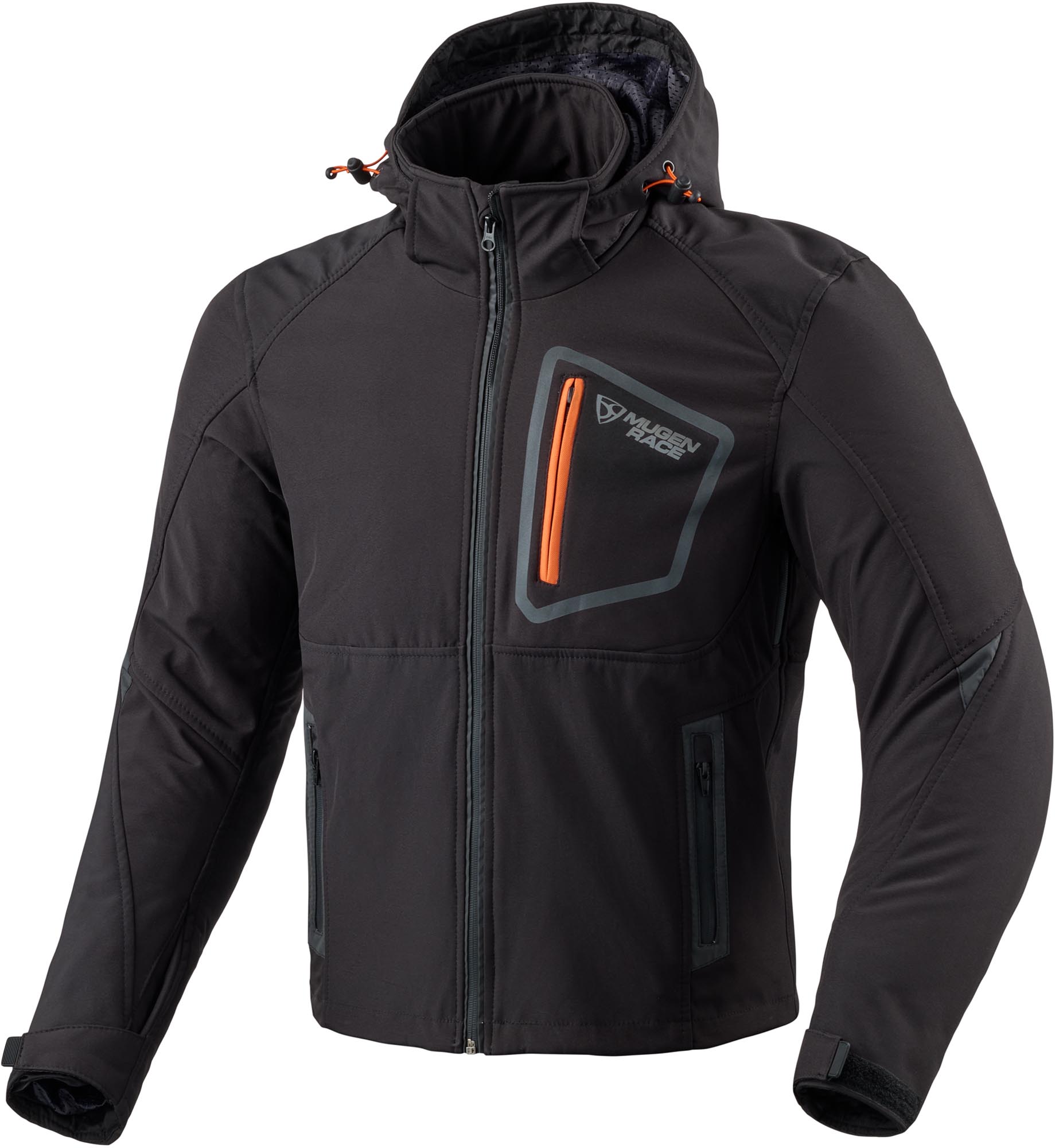 MUGENRACE Luc Veste textile de moto softshell imperméable, noir, taille 2XL pour Hommes